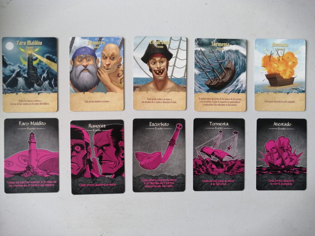 Los Tesoros del Rey Pirata comparación cartas
