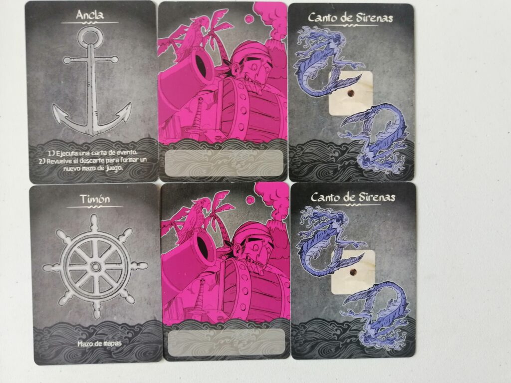 Los Tesoros del Rey Pirata cartas eliminadas