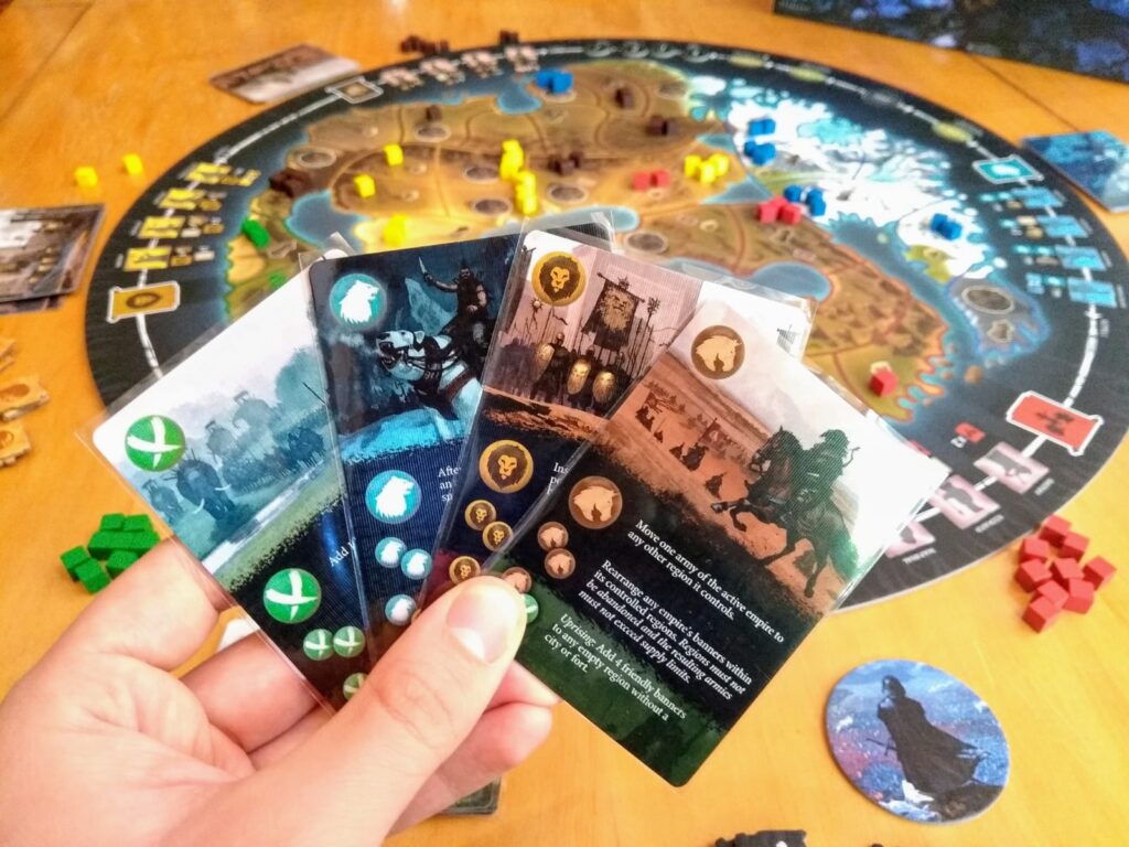 A war of whispers cartas juego de mesa